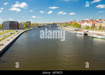 Szczecin / Panorama des historischen Teils der Stadt Stockfoto