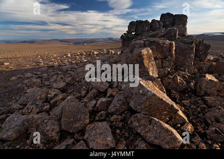 Putorana Plateau, Tisch Berge. Nördlich von Russland. Sibirien. Halbinsel taimyr. Russland. Stockfoto