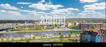 Szczecin / Panorama des historischen Teils der Stadt Stockfoto