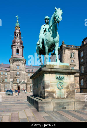 Reiterstandbild von König Christian IX. von Dänemark. Kopenhagen. Stockfoto