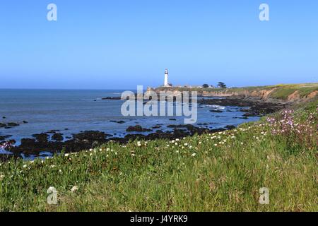 Pigeon Point Leuchtturm befindet sich auf dem Highway 1, California. Stockfoto