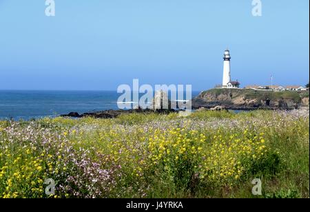 Pigeon Point Leuchtturm befindet sich auf dem Highway 1, California. Stockfoto