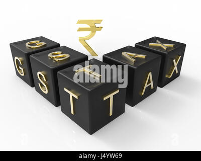 GST Steuer auf Cube, Indien, Asien Stockfoto