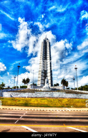 Marti Denkmal, Plaza De La Revolution & Gedenkmuseum, José Marti, Plaza De La Revolucion Havanna, Kuba, kubanische Denkmal, Kuba Gedenkstätten Stockfoto