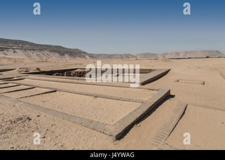 Der Frühdynastischen Gräbern der Könige Den und Djer in Abydos, Ägypten Stockfoto