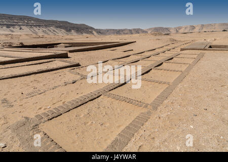 Der Frühdynastischen Gräbern der Könige Den und Djer in Abydos, Ägypten Stockfoto