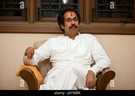 Indischer Politiker Uddhav Thackeray, Maharashtra, Indien, Asien Stockfoto