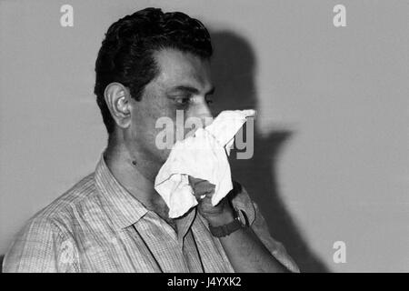 Satyajit Ray, indischer Filmemacher, Drehbuchautor, Autor, Essayist, Texter, Zeitschriftenredakteur, Illustrator, Kalligraph, Musikkomponist, Indien Stockfoto