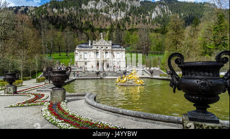 Schloss Linderhof Stockfoto