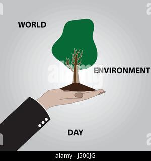 Vektor-Illustration, Plakat Eco, Eco Banner oder Eco-Karte für Welt-Umwelttag. Stock Vektor