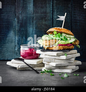 Tofu-Burger Stockfoto