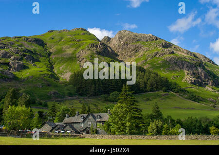 Whitegill Crag Great Langdale Cumbria Stockfoto