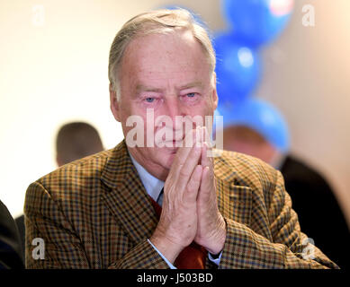 Berlin, Deutschland. 14. Mai 2017. AfD stellvertretender Vorsitzender Alexander Gauland bei der AfD-Wahl-Party in Berlin, Deutschland, 14. Mai 2017. Foto: Britta Pedersen/Dpa-Zentralbild/Dpa/Alamy Live News Stockfoto