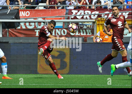 Turin, Italien. 14. Mai 2017. Iago Falque während des Spiels Serie A TIM zwischen Torino FC und SSC Napoli im Stadio Olimpico Grande Torino. Das Endergebnis des Spiels ist 0-5. Bildnachweis: Fabio Petrosino/Alamy Live-Nachrichten Stockfoto