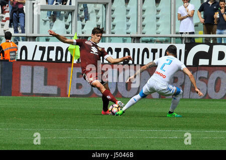 Turin, Italien. 14. Mai 2017. Lucas Boye während des Spiels Serie A TIM zwischen Torino FC und SSC Napoli im Stadio Olimpico Grande Torino. Das Endergebnis des Spiels ist 0-5. Bildnachweis: Fabio Petrosino/Alamy Live-Nachrichten Stockfoto