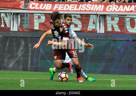 Turin, Italien. 14. Mai 2017. Lucas Boye während des Spiels Serie A TIM zwischen Torino FC und SSC Napoli im Stadio Olimpico Grande Torino. Das Endergebnis des Spiels ist 0-5. Bildnachweis: Fabio Petrosino/Alamy Live-Nachrichten Stockfoto