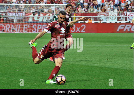 Turin, Italien. 14. Mai 2017. Davide Zappacosta während des Spiels Serie A TIM zwischen Torino FC und SSC Napoli im Stadio Olimpico Grande Torino. Das Endergebnis des Spiels ist 0-5. Bildnachweis: Fabio Petrosino/Alamy Live-Nachrichten Stockfoto