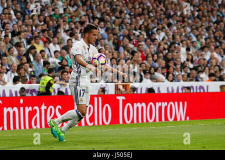 Madrid, Spanien. 14. Mai 2017. Lucas Vaazquez Iglesias (17) Real Madrid Spieler. La Liga zwischen Real Madrid Vs FC Sevilla im Santiago Bernabeu Stadion in Madrid, Spanien, 14. Mai 2017. Bildnachweis: Gtres Información Más lokalen auf line,S.L./Alamy Live News Stockfoto