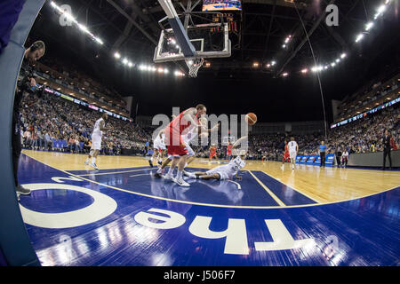 London, UK. 14. Mai 2017. BBL Basketball Play-off Finale, Leicester Riders gegen Newcastle Eagles in der O2 Arena, London. Fahrer gewinnen 84-63. Kredit Carol Moir/Alamy Live-Nachrichten. Stockfoto