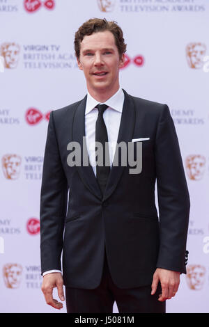 Lonodn, UK. 14. Mai 2017. Schauspieler Benedict Cumberbatch kommt für die Jungfrau TV British Academy Television Awards (BAFTAs) in der Royal Festival Hall. Foto: Lebendige Bilder/Alamy Live-Nachrichten Stockfoto