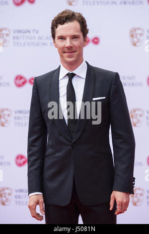 Lonodn, UK. 14. Mai 2017. Schauspieler Benedict Cumberbatch kommt für die Jungfrau TV British Academy Television Awards (BAFTAs) in der Royal Festival Hall. Foto: Lebendige Bilder/Alamy Live-Nachrichten Stockfoto