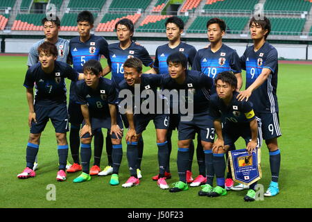 Shizuoka, Japan. 15. Mai 2017. U20-Japan-Team Gruppe Line-up (JPN) Fußball: internationale Freundschaftsspiel zwischen Japan 3-2 Honduras Ekopa-Stadion in Shizuoka, Japan. Bildnachweis: Sho Tamura/AFLO SPORT/Alamy Live-Nachrichten Stockfoto