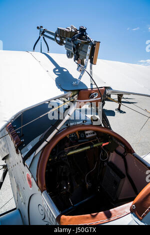 Ein Replikat Nieport XI Doppeldecker auf dem Display an der Shearwater Luftfahrtmuseum in der Nähe von Halifax, Nova Scotia, Kanada. Stockfoto