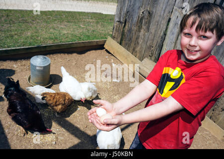 Alabama, Pike County, Troy, Pioneer Museum of Alabama, Geschichte, Region, Bildung, Vergangenheit, südliches Leben, neu ererernachtes Dorf, junge Jungen, männliches Kind Kinder Kind Kinder Stockfoto