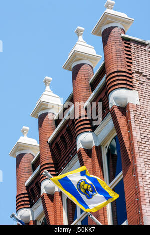Troy Alabama, kleiner Stadtplatz, historisches Gebäude, Flagge, Architektur, Architektur, Downtown Business, Bezirk, Besucher reisen Reise touristisch tou Stockfoto