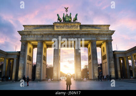 Brandenburger Tor Auf Pariser Platz Stockfoto
