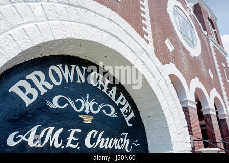 Alabama, Dallas County, Selma, Brown Chapel A.M.E. Kirche, Martin Luther King Jr. Monument, Bürgerrechtsbewegung, Segregation, Schwarze Geschichte, Religion, AL0805 Stockfoto