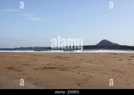 North Berwick Recht und breiten Sand Strand, East Lothian, Schottland Oktober 2009 Stockfoto