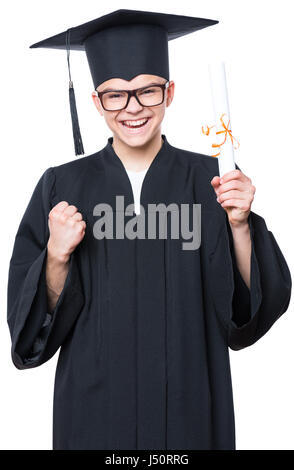 Graduate teenboy Studenten Stockfoto