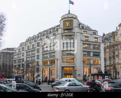 Louis Vuitton Flagship-Store, 101 Avenue Champs-Elysées, Paris, Frankreich Stockfoto