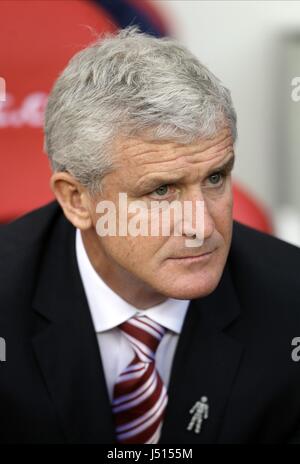 MARK HUGHES STOKE CITY FC-MANAGER STOKE CITY FC MANAGER Stadion von leichten SUNDERLAND ENGLAND 4. Oktober 2014 Stockfoto