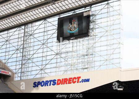 Eine defekte TV Bildschirm Verzögerungen KICK NEWCASTLE UNITED V LEICESTER C ST JAMES PARK NEWCASTLE ENGLAND 18. Oktober 2014 Stockfoto