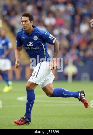 LEONARDO ULLOA LEICESTER CITY FC KING POWER STADIUM LEICESTER ENGLAND 16. August 2014 Stockfoto