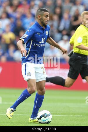 RIYAD MAHREZ LEICESTER CITY FC KING POWER STADIUM LEICESTER ENGLAND 16. August 2014 Stockfoto