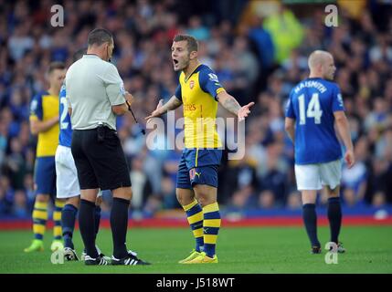 KEVIN Freund & JACK WILSHERE EVERTON V ARSENAL GOODISON PARK EVERTON ENGLAND 23. August 2014 Stockfoto