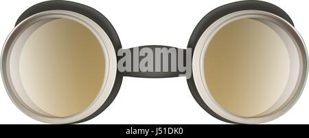 Seltsame Schutzbrille isoliert auf weiss Stock Vektor