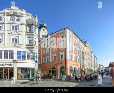 wichtigsten Platz Max-Josefs-Platz, Restaurant, Rosenheim, Oberbayern, Oberbayern, Bayern, Bayern, Deutschland Stockfoto