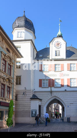 City gate, Mittertor, Rosenheim, Oberbayern, Oberbayern, Bayern, Bayern, Deutschland Stockfoto