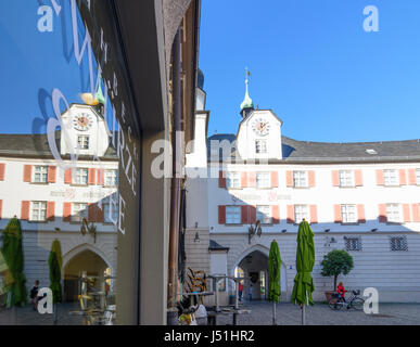 City gate, Mittertor, Rosenheim, Oberbayern, Oberbayern, Bayern, Bayern, Deutschland Stockfoto