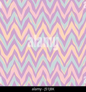 Freiform-abstrakten Zick-Zack-Muster in Pastellfarben wiederholt nahtlos. Stock Vektor