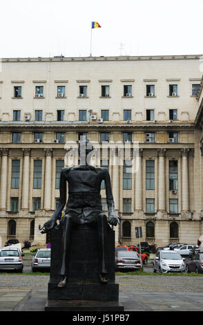 Gedenkstätten für die politischen Führer von Kommunisten in den Platz der Revolution in Bukarest, Rumänien, getötet. Stockfoto