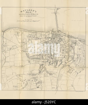 Wayland Guide: Isle Of Wight, Portsmouth & Dockyard. Große Karten, etc. [mit Platten.] Stockfoto