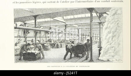 Dieses französische Werk „L'Alsace; le Pays et ses habitants“ befasst sich mit der Geschichte, Geographie und den Menschen des Elsass, illustriert mit 386 Gravuren und 17 Karten, die einen detaillierten Einblick in die Kultur und Landschaft der Region geben. Stockfoto