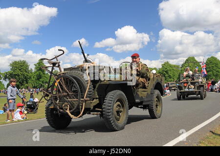Jeep. Chestnut Sunday, 14. Mai 2017. Bushy Park, Hampton Court, London, England, Großbritannien, Großbritannien, Großbritannien, Europa. Stockfoto