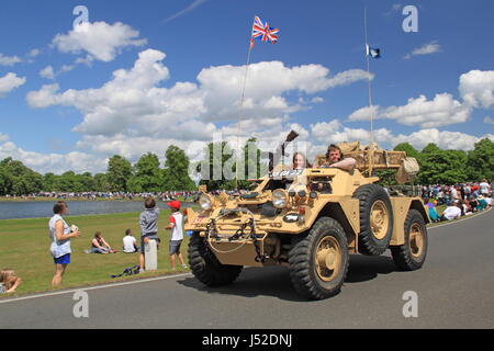 Daimler Ferret Mk1 Scout Car Liaison (1953), Vintage Vehicle Parade, Chestnut Sunday, Bushy Park, Hampton Court, England, Großbritannien, Europa Stockfoto
