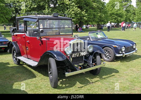 Austin Six Low Loader Taxi (1934), Chestnut Sunday, 14. Mai 2017. Bushy Park, Hampton Court, London, England, Großbritannien, Großbritannien, Europa. Stockfoto